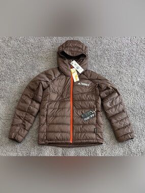 Adidas Terrex XPERIOR CLIMAWARM+  Waterproof Down Jacket Brown Womens Size XS